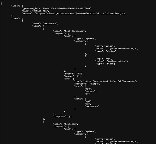 Sample code view